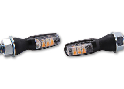 SHIN YO Spark LED Blinker Schwarz E-Geprüft (Paar)