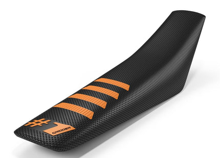 ONEGRIPPER SITZBANKBEZUG RIPPED SCHWARZ/ORANGE