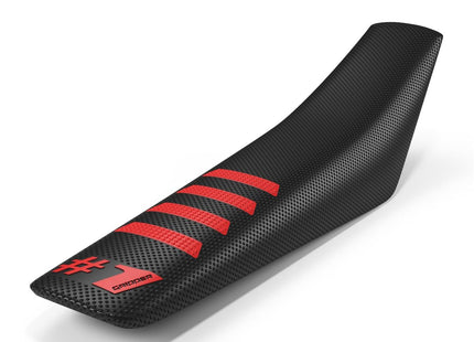 ONEGRIPPER SITZBANKBEZUG RIPPED SCHWARZ/ROT